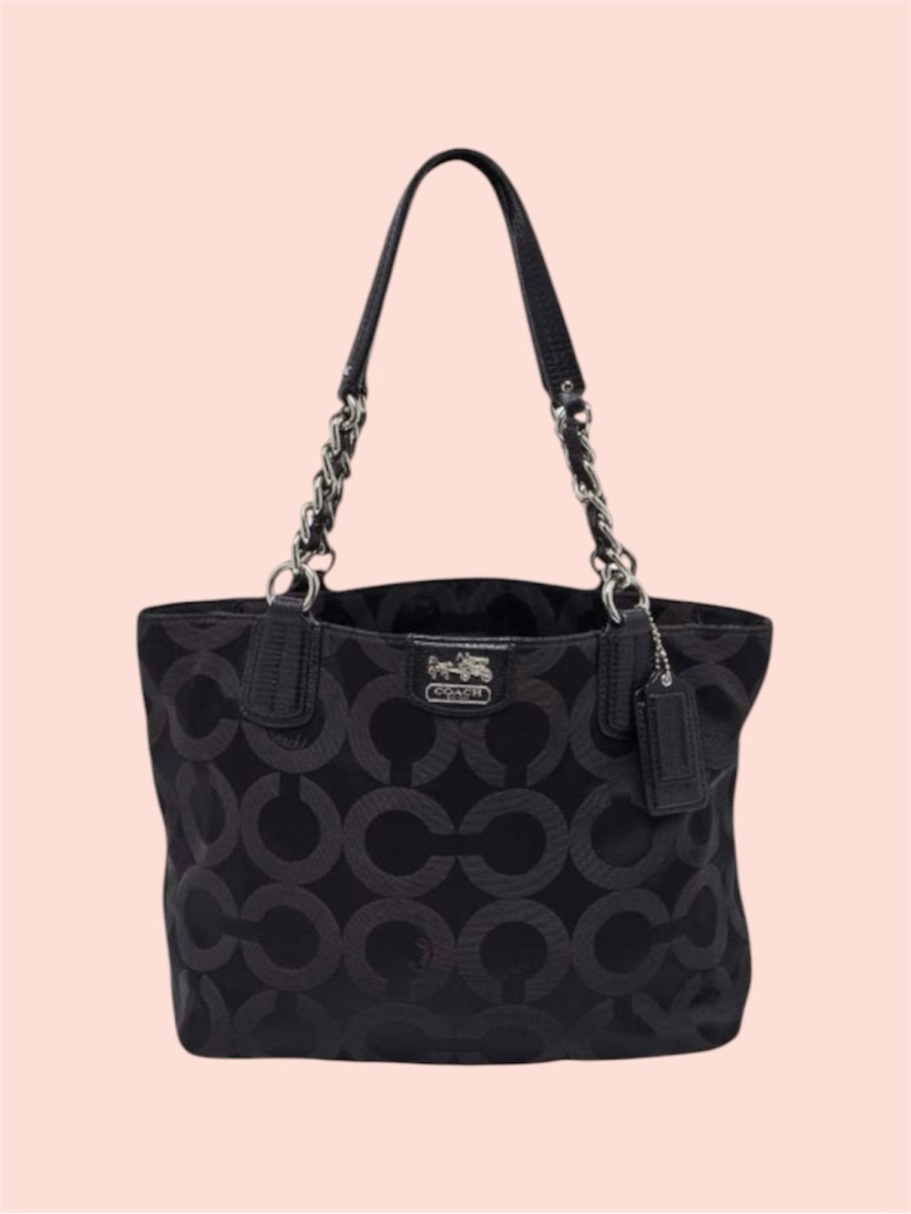 Coach Black Signature Shoulder Bag